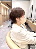 Lond.海気　大人丸みショート　耳掛け　白髪ぼかし