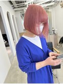 ペールピンク /ブリーチ2回 / 髪質改善 /ボブ