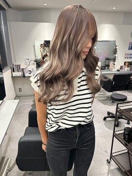 キング 梅田(K!ng) 【梅田】ダブルカラーケアブリーチミルクティーベージュ髪質改善