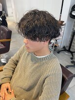 ザコーストバイネオリーブ 辻堂店(The coast by neolive)&nbsp;波巻きパーマメンズスパイラルツーブロマッシュ