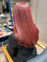 オーストヘアーフィガロ 本通り店(Aust hair Figaro)&nbsp;ケアブリーチダブルカラーチェリーピンク×艶髪ロング Aust