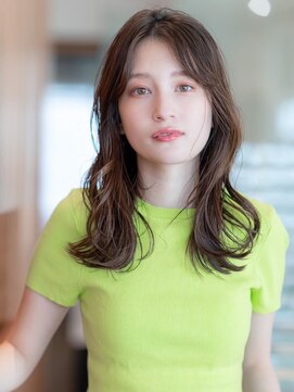 ケアリー 浦和美園(Carelly) 大人かわいい前髪セシルカットココアブラウンフリンジウェーブ