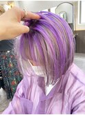 【町田/Luxo by Afinar】デザインアンブレラカラー/灰×紫