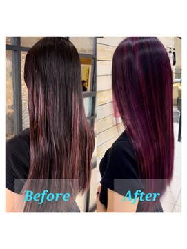 ラック 辻堂(LUCK) メンテナンス Pinkハイライト