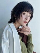 トリッカ シブヤ(TRICCA SHIBUYA)&nbsp;ミディアムボブ/ 顔まわりレイヤー/ 艶カラー