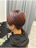 マッシュショート×レッドブラウン【TELAHAIR 成田】