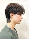 センターパートメンズパーマニュアンスパーマフェザーパーマ調布