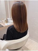 美髪フェミニンロング似合わせグレージュ胸上イメチェン絶壁50代
