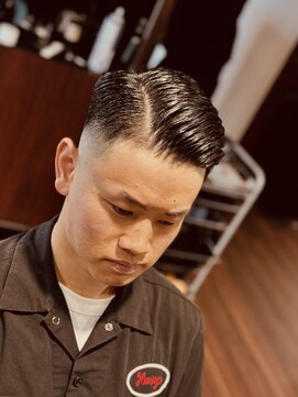 ジェイソンバーバー 2nd(JASON BARBER) サイドパートバチバチ【メンズ/パーマ/フェード/理容室/眉毛】