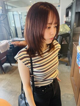 アングゥギャラリー(ungu GALLERY) オレンジ/オレンジベージュ/顔周りレイヤー/髪質改善カラー