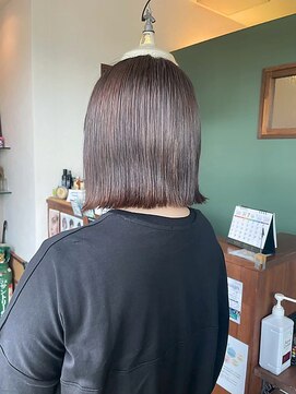 シェール(cher) ミディアム/切りっぱなし/ブラウン