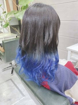 デイズ(days) 【エンドカラー】暗めカラーアッシュ×毛先ブルーカラー