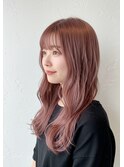 カラーハイライトハッシュカットレイヤーカットボブ髪質改善