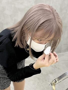 ＋ハイトーンブリーチミルクティーカラーホワイトベージュカラー