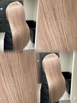 ベレーザ 渋谷(BELEZA) 17186渋谷ホワイトブロンドハッシュカットミルクティーカラー