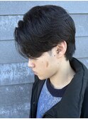 MEN’S HAIRセンターパートスパイラルパーマニュアンスパーマ