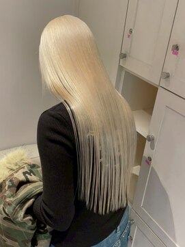 ベレーザ 渋谷(BELEZA) 18014髪質改善ミルクティーブロンドレイヤーシャンパンベージュ