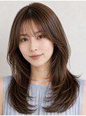 レイヤーカット 顔周りレイヤー 艶髪 40代50代 表参道 青山