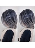 (小山)グレー系バレイヤージュ