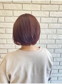 丸みが可愛いショートボブ♪♪チェリーピンクヘア！