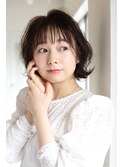 大人可愛い20代30代40代似合わせカットイメチェン流しバング
