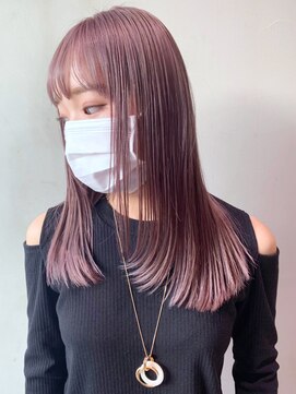 アルバム 渋谷パルコ(ALBUM) ピンクベージュ_グレージュカラーボブウルフ_ba327892