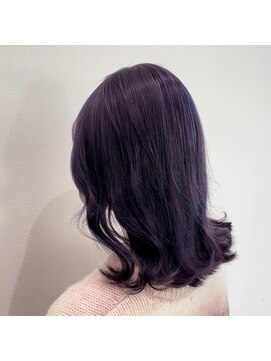 フォルテ 島田店 ブリーチ毛　パープルカラー