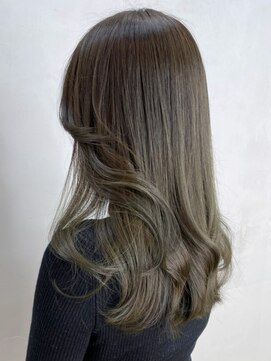 アイティーバイアルバム 八王子店(IT by ALBUM) オリーブグレージュ_斜めバンググレージュカラー_ba444091