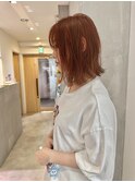 YOKE 切りっぱなしボブ外ハネボブピンクオレンジベージュ
