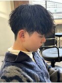 マッシュスパイラルパーマツイストスパイラル波巻きメンズ