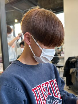 エルマーク 京橋(L-MARK) マッシュナチュラルカラーマッシュメンズヘアカラーツーブロック