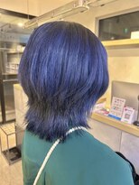 エイト 三軒茶屋店(EIGHT)&nbsp;【EIGHT sangenjaya 三軒茶屋】ネイビー×ボブウルフ/髪質改善