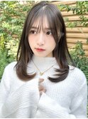 20代30代40代◎前髪パーマ韓国風巻きくすみベージュお団子ヘア