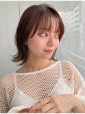 前髪 外ハネボブ くびれヘア &nbsp;アプリコットオレンジ"