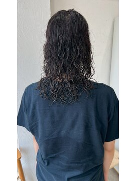 ヘアデザイン ソラ(Sola) 大人可愛いゆるふわマレットヘア黒髪セミロング20代30代40代