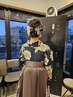 卒業式袴着付け＋ヘアセット(早朝料金別途)〇荷物保管OK