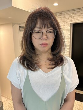 メモリーズ 銀座(Memories) ブリーチなしカラー大人レイヤーカット20代30代40代