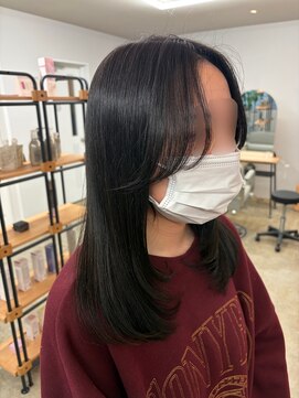 フェザーバング × 顔まわりレイヤー