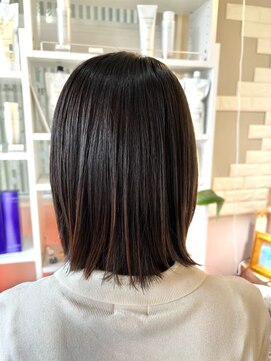 ヘアーズファイン(hair's fine) 透明感◎髪質改善切りっぱなし　ミニボブ×外ハネ