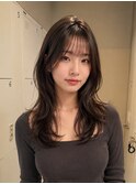 モカグレージュカラー顔周りレイヤー20代～50代【西新大濠荒戸】