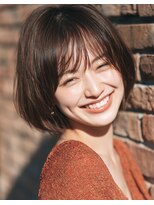ルシードスタイル アウラ 松戸市五香(LUCIDO STYLE Aura)&nbsp;ミディアムヘア ココアベージュの大人かわいいレイヤーボブ