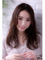 エルデ ナインズ ヘアー スタンド 川口店(elde 9's HAIR STAND)&nbsp;シルキーチョコレート＆プリカールの大人ガーリーモードヘア