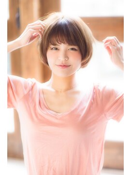 アッシュ ヘアーメイク 桐生(ash hair×make) 大人可愛いナチュラル小顔丸みボブ