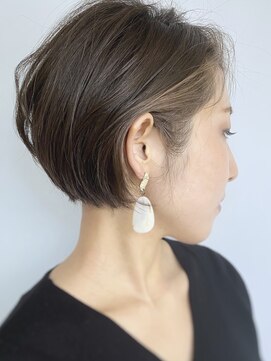 モリオフロムロンドン 原宿本店(morio from London) 【morio原宿】大人の耳かけ夏ショート 前髪インナーカラー