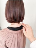 大人かわいい小顔ぱっつんボブ　20代30代40代