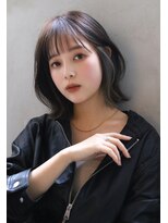 ブラン 天王寺(Blanc)&nbsp;【Blanc】暗髪プラチナベージュ　外ハネ　インナーカラー　ボブ