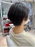 くびれショート・ボブ/丸顔/前髪あり/絶壁解消/20代/30代