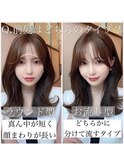 吉武満里奈20代30代40代2wayバング韓国ミディアムセミディ