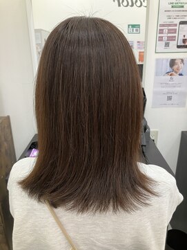 ビーズカラー 鶴岡エスモール店 【B's】20代30代40代50代人気◎ 艶×マットブラウン/セミロング