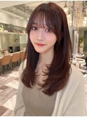 【Lond ambre】伊藤ガク チョコレートカラー/ストレート/前髪